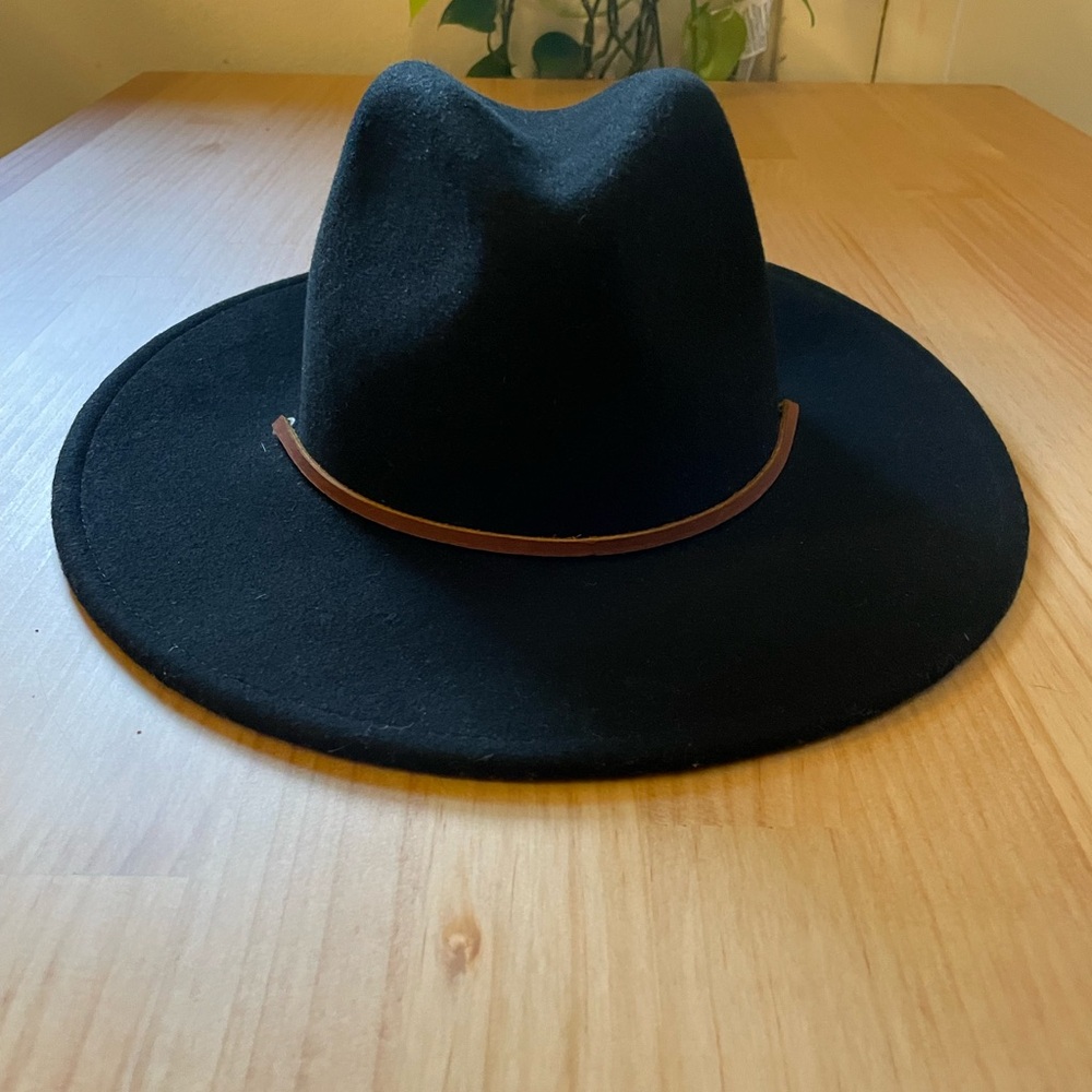 Brixton Black Fedora with Brown Band